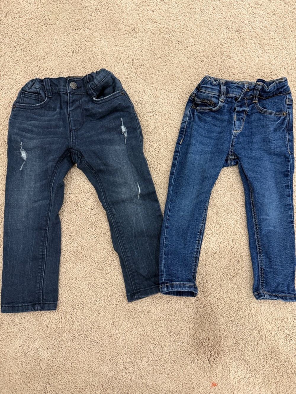 Zara Kids Two-Pair Denim Jeans in Dark and Medium Blue